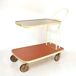 Zweifarbiger Mid-Century Servierwagen, 1950er