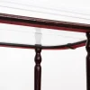 Zweistufiger Vintage Servierwagen aus Lackiertem Holz & Glas mit Messingdetails, 1940