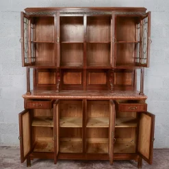 Zweiteiliges Sideboard mit Vitrine und 4 Türen