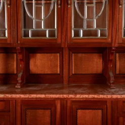 Zweiteiliges Sideboard mit Vitrine und 4 Türen
