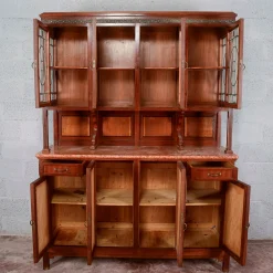Zweiteiliges Sideboard mit Vitrine und 4 Türen