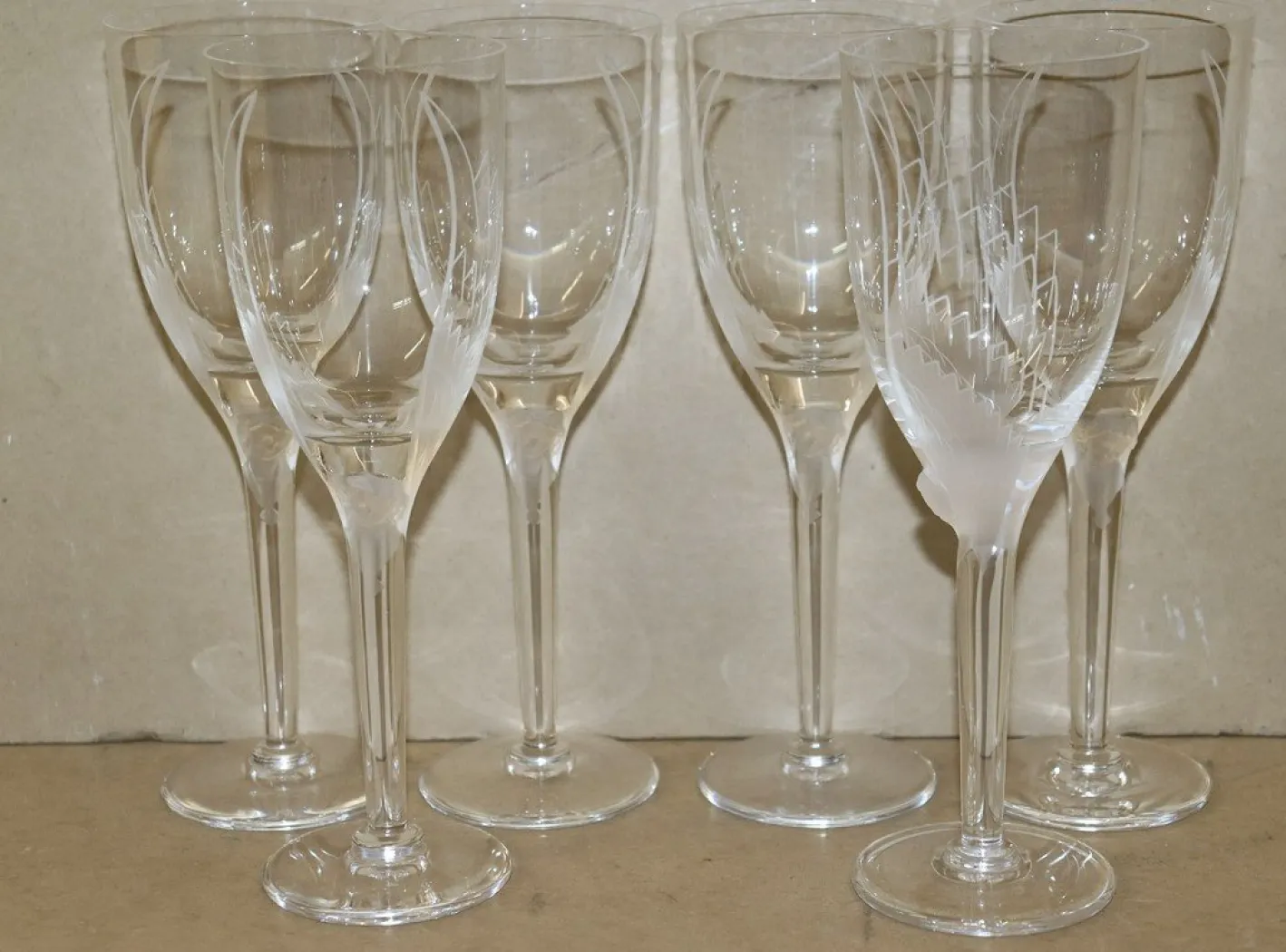 Zwölf Engel Champagnergläser von Marc Lalique, 1948, 12 Set