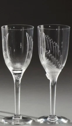 Zwölf Engel Champagnergläser von Marc Lalique, 1948, 12 Set