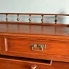 Zylinderförmiger Art Deco Schreibtisch aus Nussholz
