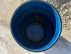 Zylindrische Rimini Blue Keramikvase von Bitossi, Italien 1960er