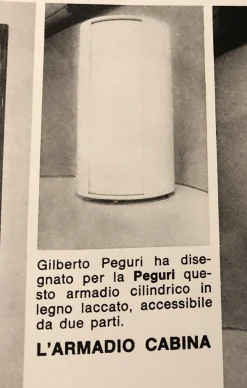 Zylindrischer Schrank von Gilberto Peguri für Peguri, 1960er